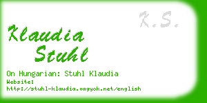 klaudia stuhl business card